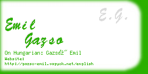 emil gazso business card